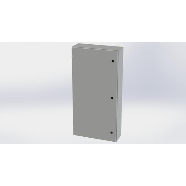 1/4 Turn Latch Electrical Enclosures, 48 in H, 8 in D, 24 in W, NEMA 3R, 4, 12, 13, Carbon Steel